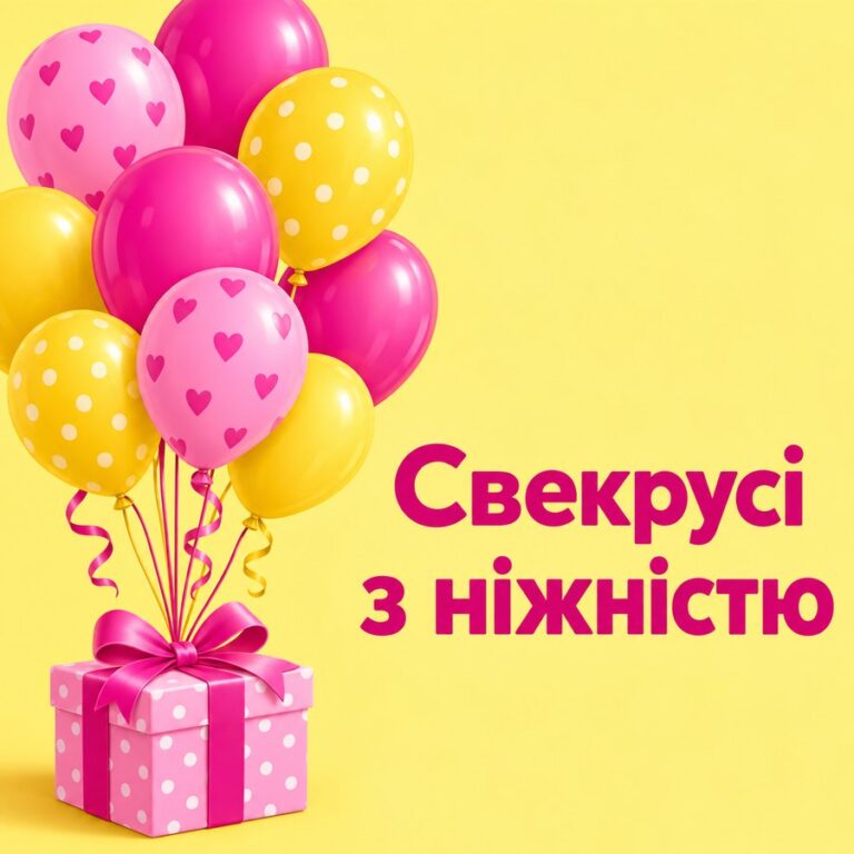 Свекрусі з ніжністю - листівка з привітанням з Днем народження свекрусі