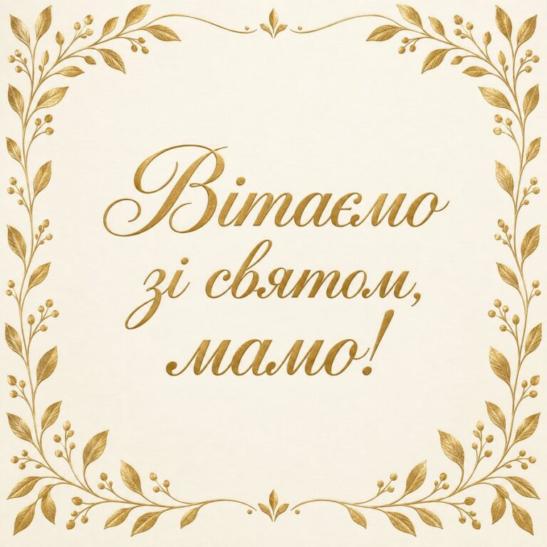 Вітаємо зі святом, мамо! - листівка з привітанням з Днем народження свекрусі