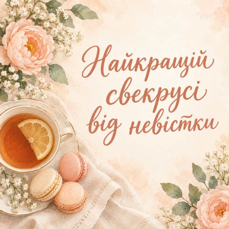 Найкращій свекрусі від невістки - листівка з привітанням з Днем народження свекрусі