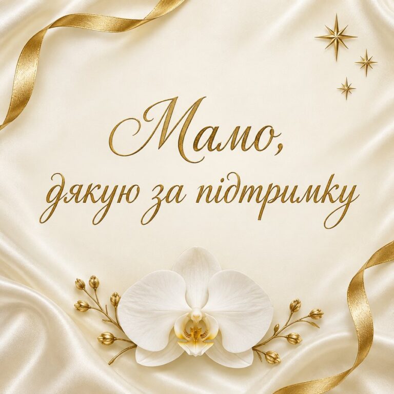 Мамо, дякую за підтримку - листівка з привітанням з Днем народження свекрусі
