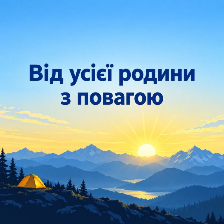Від усієї родини з повагою - листівка з привітанням з Днем народження свекрусі