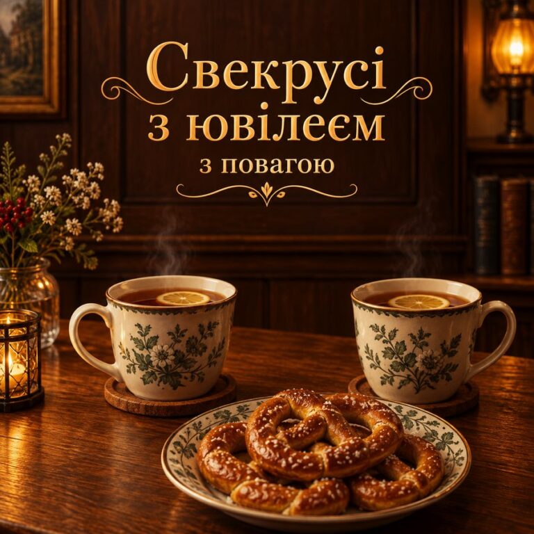 Свекрусі з ювілеєм з повагою - листівка з привітанням з Днем народження свекрусі