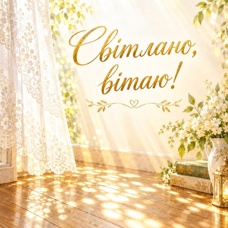 Світлано, вітаю! - листівка з привітанням з днем народження Світлані