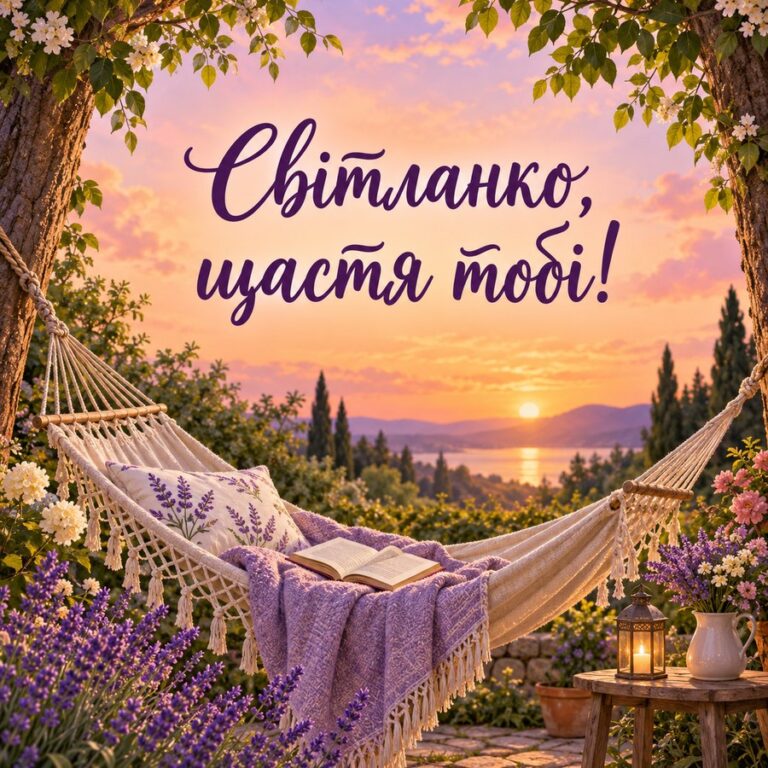 Світланко, щастя тобі! - листівка з привітанням з днем народження Світлані