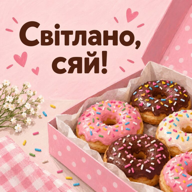 Світлано, сяй! - листівка з привітанням з днем народження Світлані