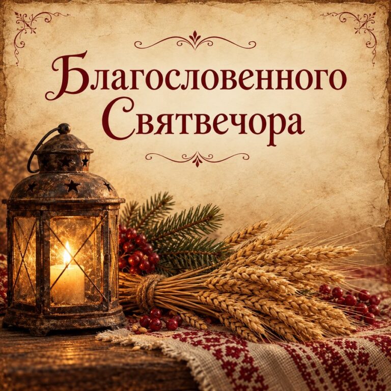 Благословенного Святвечора - листівка з привітанням зі Святвечором