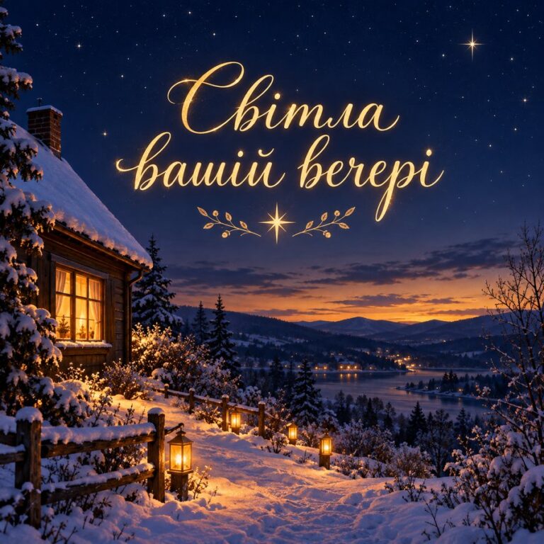 Світла вашій вечері - листівка з привітанням зі Святвечором