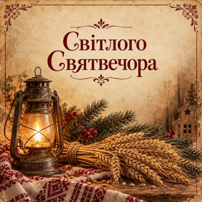 Світлого Святвечора - листівка з привітанням зі Святвечором