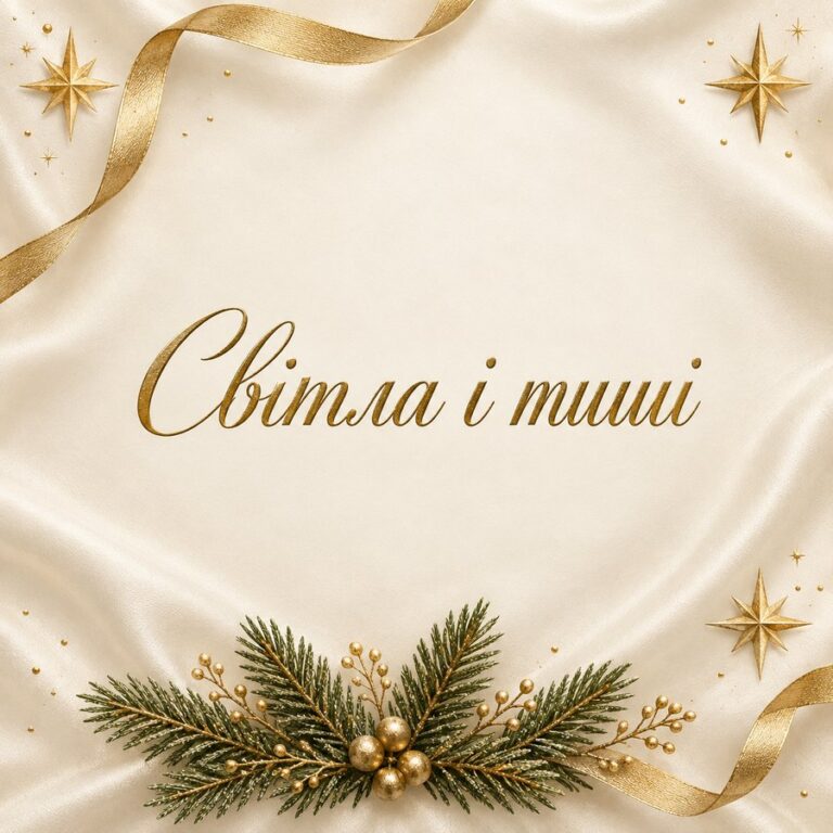 Світла і тиші - листівка з привітанням зі Святвечором
