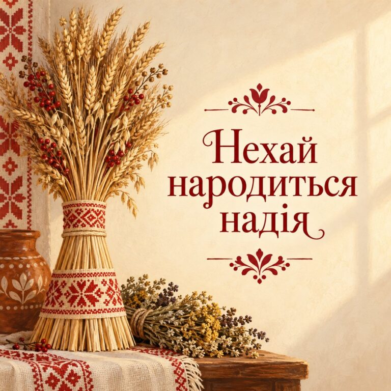 Нехай народиться надія - листівка з привітанням зі Святвечором