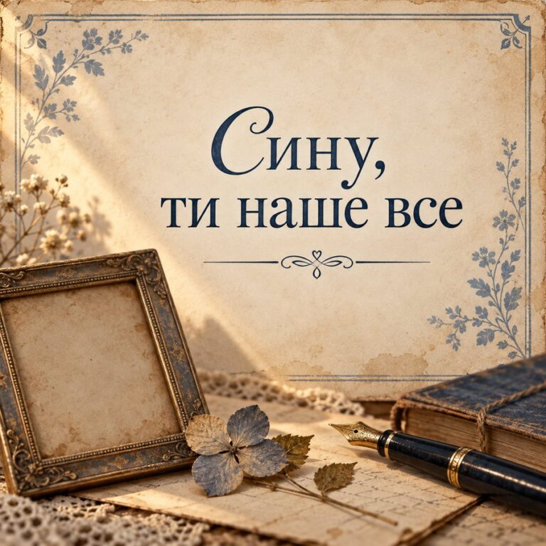 Сину, ти наше все - листівка з привітанням з Днем народження сину