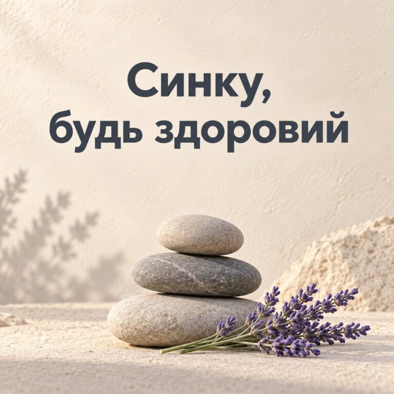 Синку, будь здоровий - листівка з привітанням з Днем народження сину