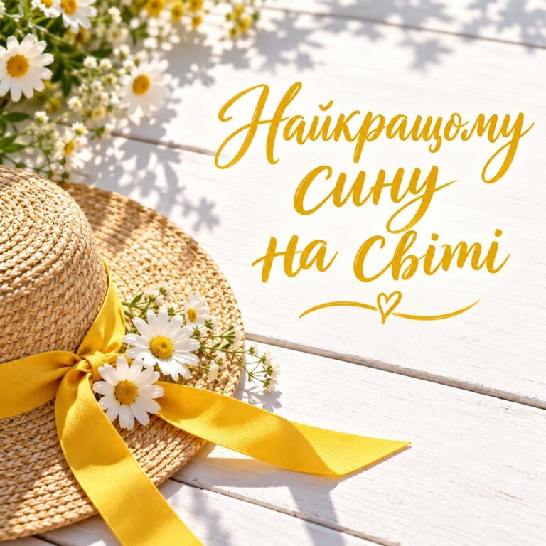 Найкращому сину на світі - листівка з привітанням з Днем народження сину