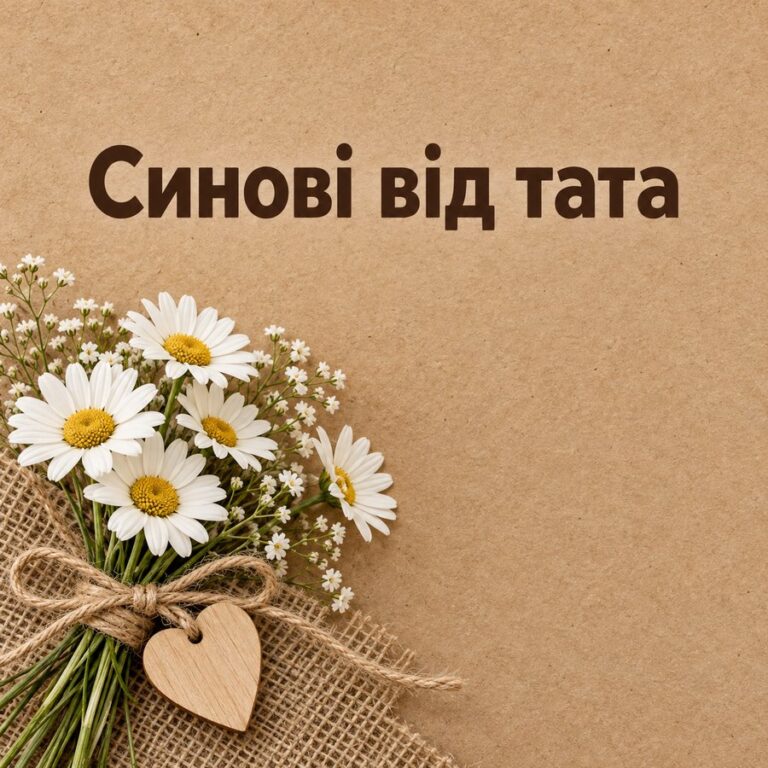 Синові від тата - листівка з привітанням з Днем народження сину
