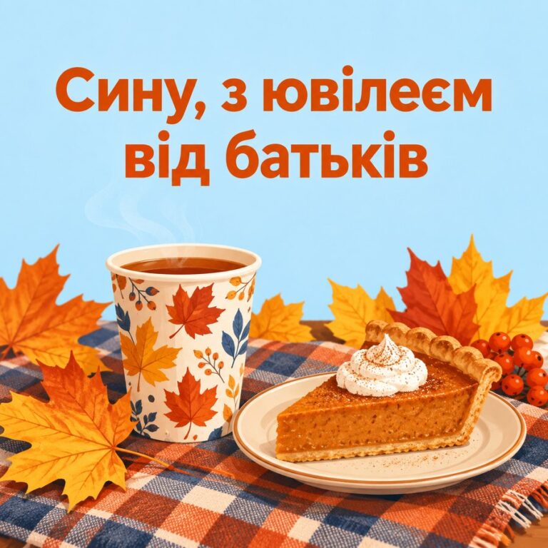 Сину, з ювілеєм від батьків - листівка з привітанням з Днем народження сину