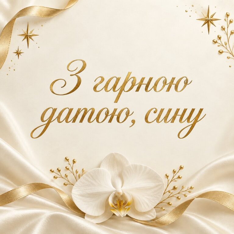 З гарною датою, сину - листівка з привітанням з Днем народження сину