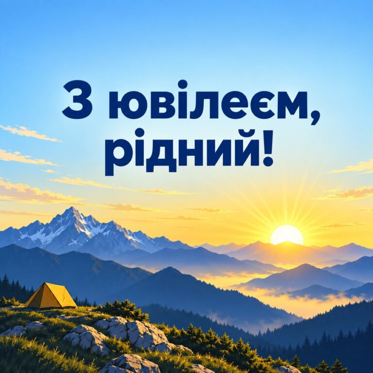 З ювілеєм, рідний! - листівка з привітанням з Днем народження сину
