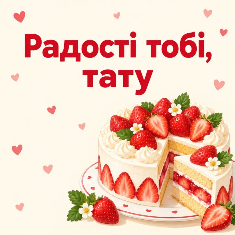 Радості тобі, тату - листівка з привітанням з Днем народження татові