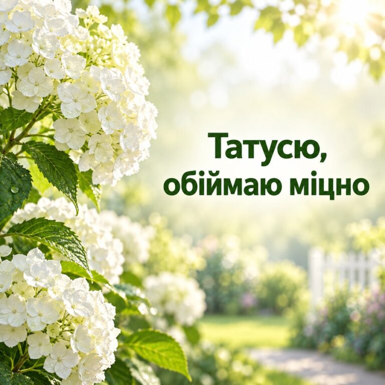 Татусю, обіймаю міцно - листівка з привітанням з Днем народження татові