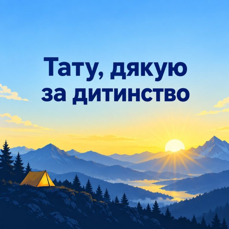 Тату, дякую за дитинство - листівка з привітанням з Днем народження татові