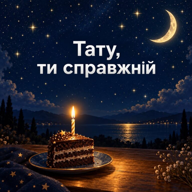Тату, ти справжній - листівка з привітанням з Днем народження татові
