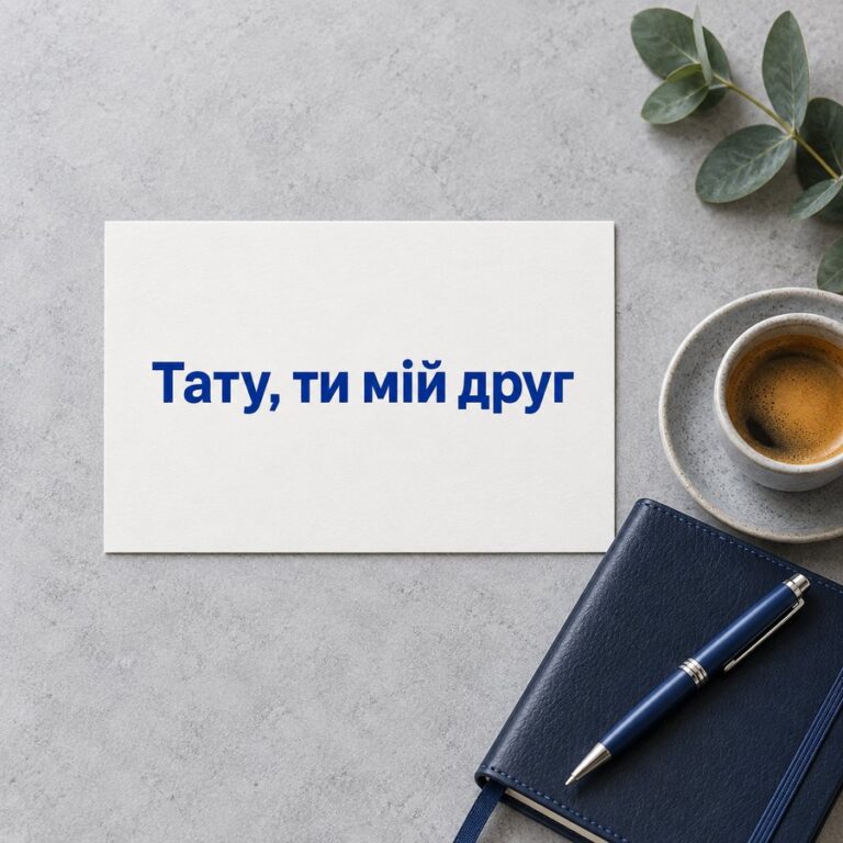 Тату, ти мій друг - листівка з привітанням з Днем народження татові