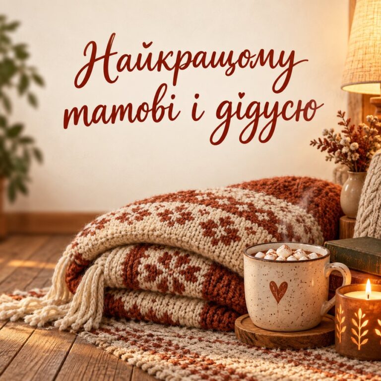 Найкращому татові і дідусю - листівка з привітанням з Днем народження татові