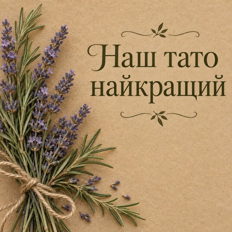 Наш тато найкращий - листівка з привітанням з Днем народження татові