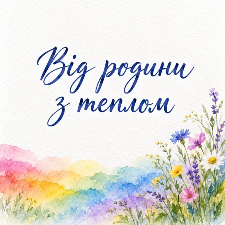 Від родини з теплом - листівка з привітанням з Днем народження татові