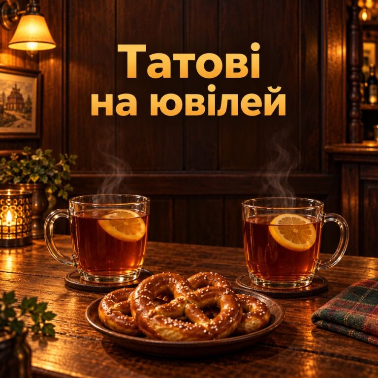 Татові на ювілей - листівка з привітанням з Днем народження татові