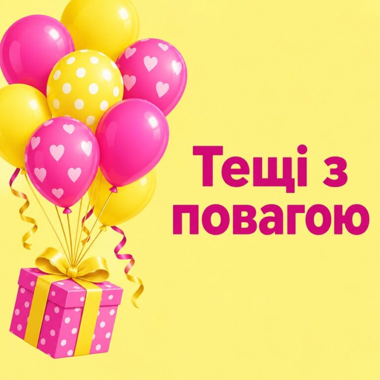 Тещі з повагою - листівка з привітанням з Днем народження тещі