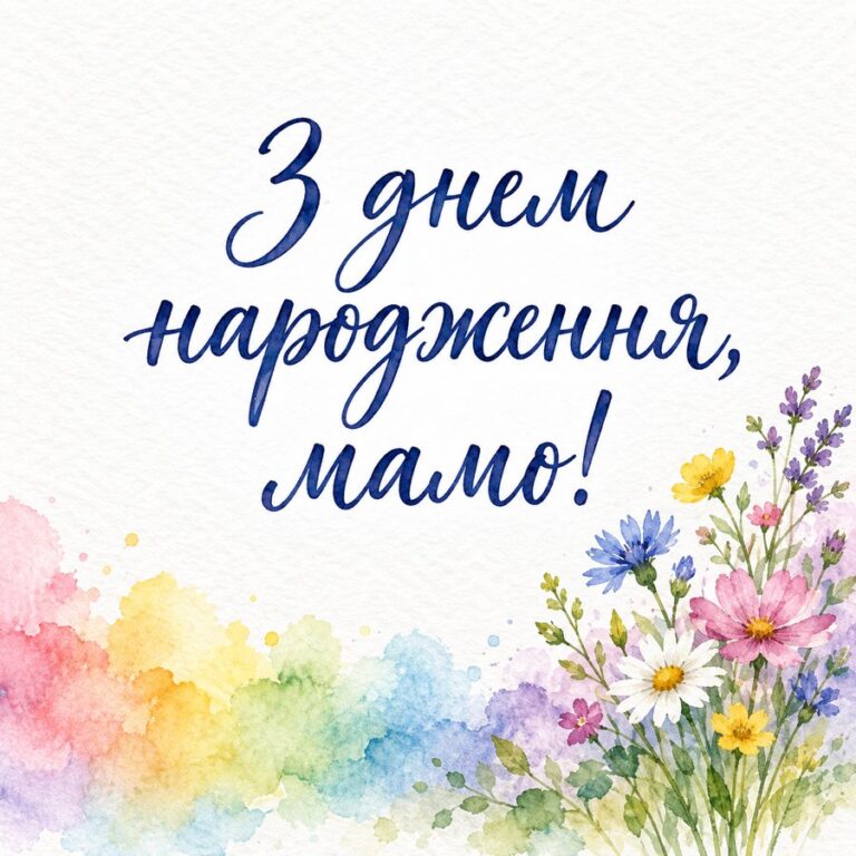 З днем народження, мамо! - листівка з привітанням з Днем народження тещі