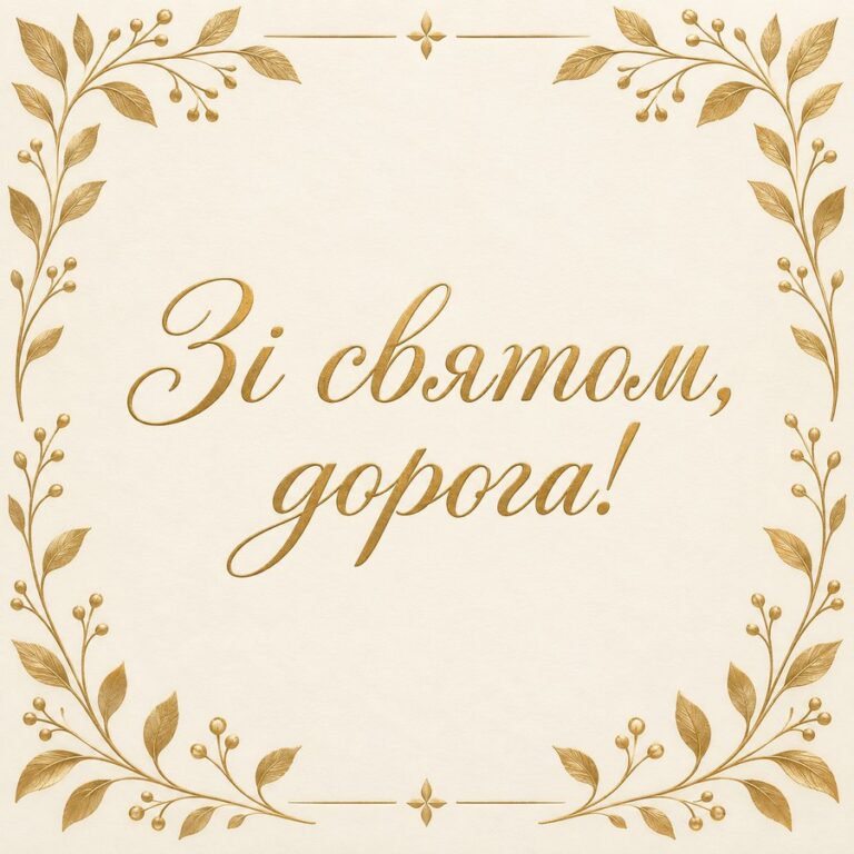 Зі святом, дорога! - листівка з привітанням з Днем народження тещі