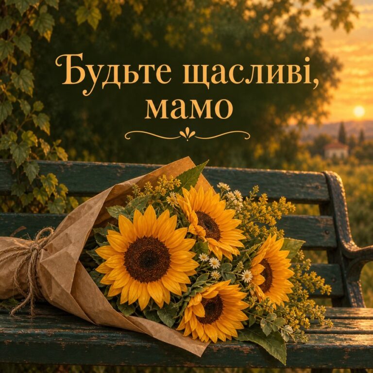 Будьте щасливі, мамо - листівка з привітанням з Днем народження тещі