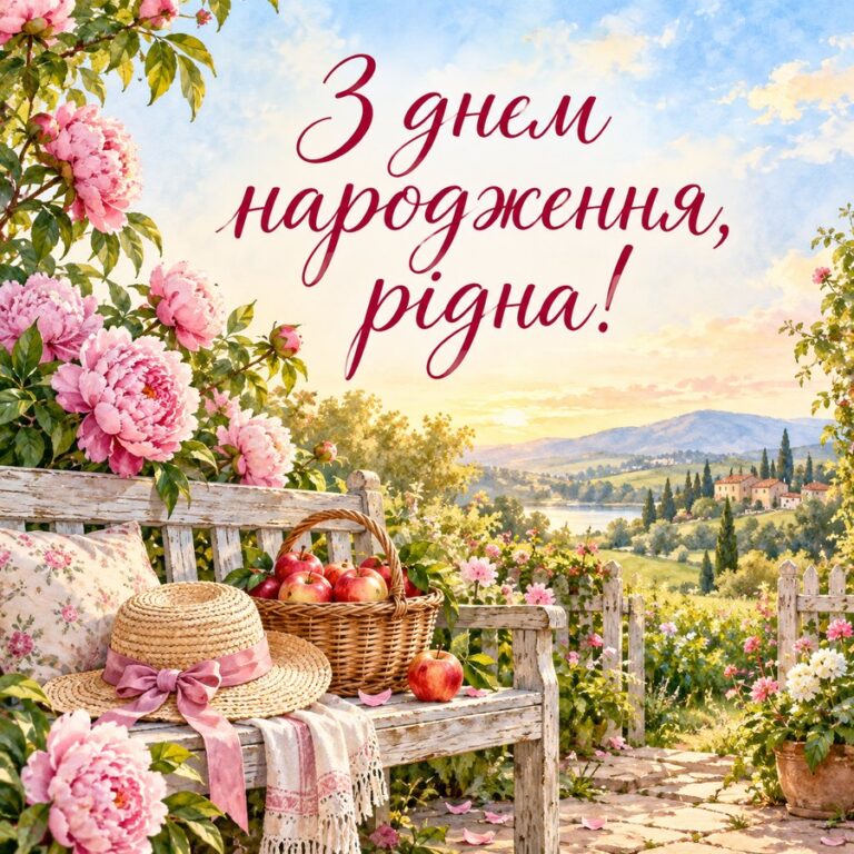 З днем народження, рідна! - листівка з привітанням з Днем народження тещі