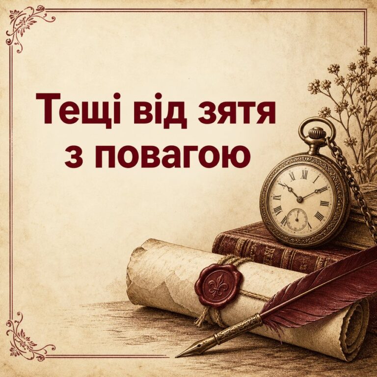 Тещі від зятя з повагою - листівка з привітанням з Днем народження тещі