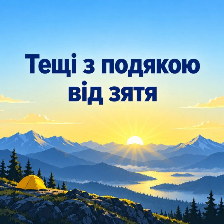 Тещі з подякою від зятя - листівка з привітанням з Днем народження тещі