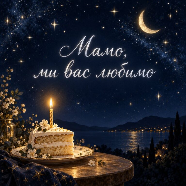 Мамо, ми вас любимо - листівка з привітанням з Днем народження тещі