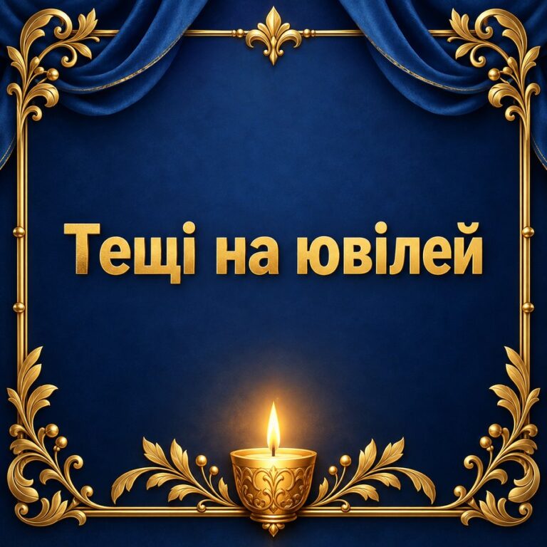 Тещі на ювілей - листівка з привітанням з Днем народження тещі