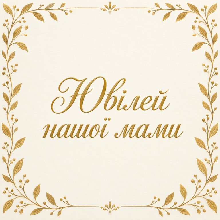 Ювілей нашої мами - листівка з привітанням з Днем народження тещі