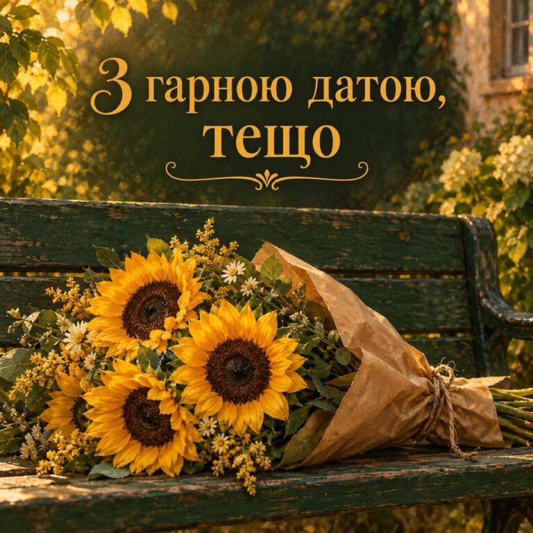 З гарною датою, тещо - листівка з привітанням з Днем народження тещі