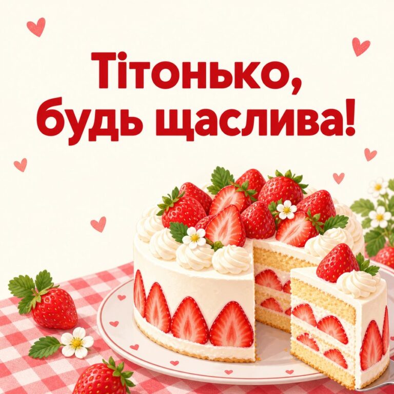 Тітонько, будь щаслива! - листівка з привітанням з Днем народження тітці