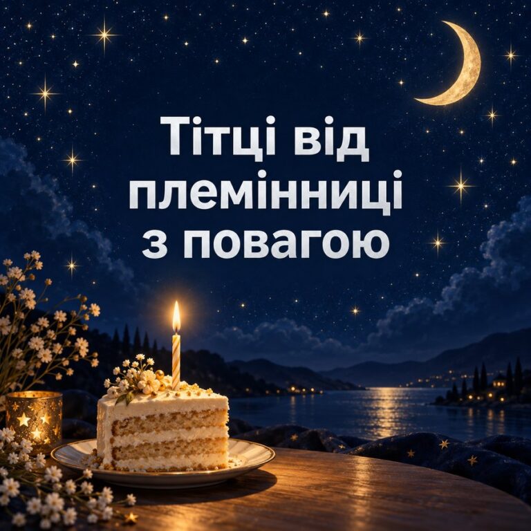 Тітці від племінниці з повагою - листівка з привітанням з Днем народження тітці