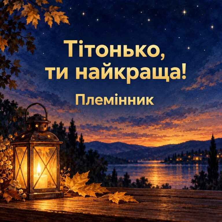 Тітонько, ти найкраща! Племінник - листівка з привітанням з Днем народження тітці