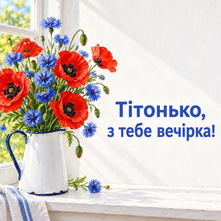 Тітонько, з тебе вечірка! - листівка з привітанням з Днем народження тітці