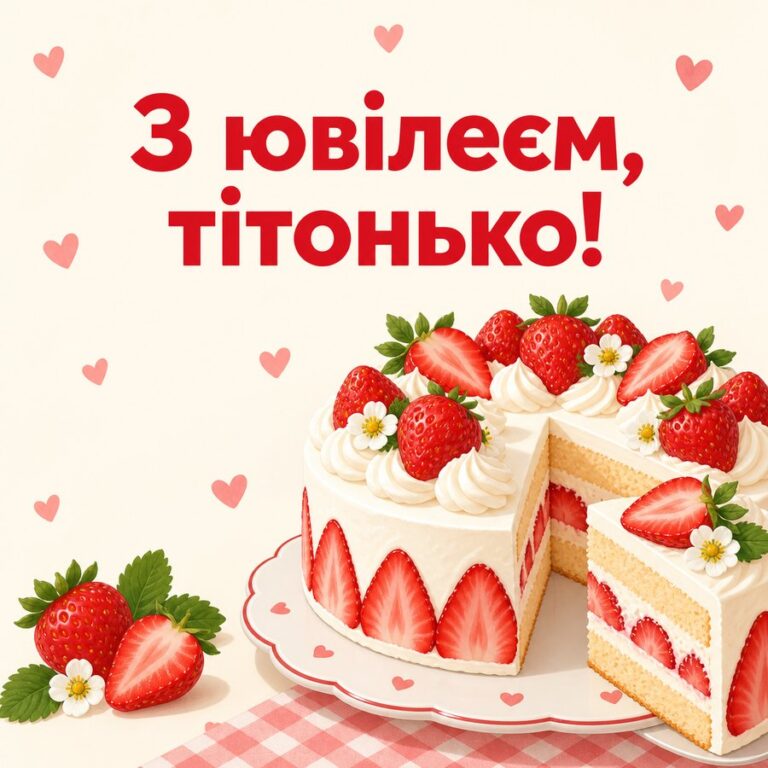 З ювілеєм, тітонько! - листівка з привітанням з Днем народження тітці