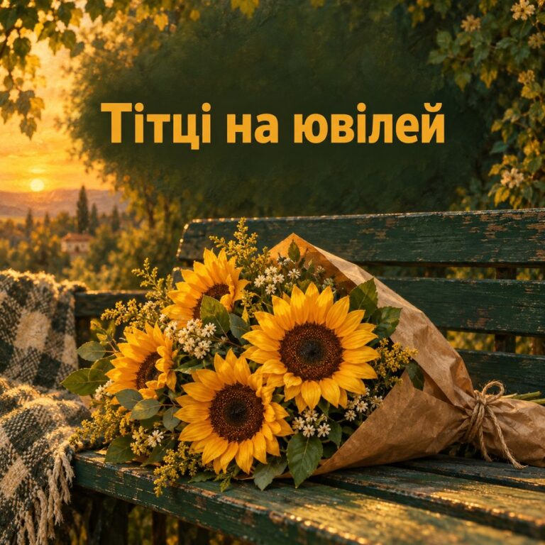 Тітці на ювілей - листівка з привітанням з Днем народження тітці