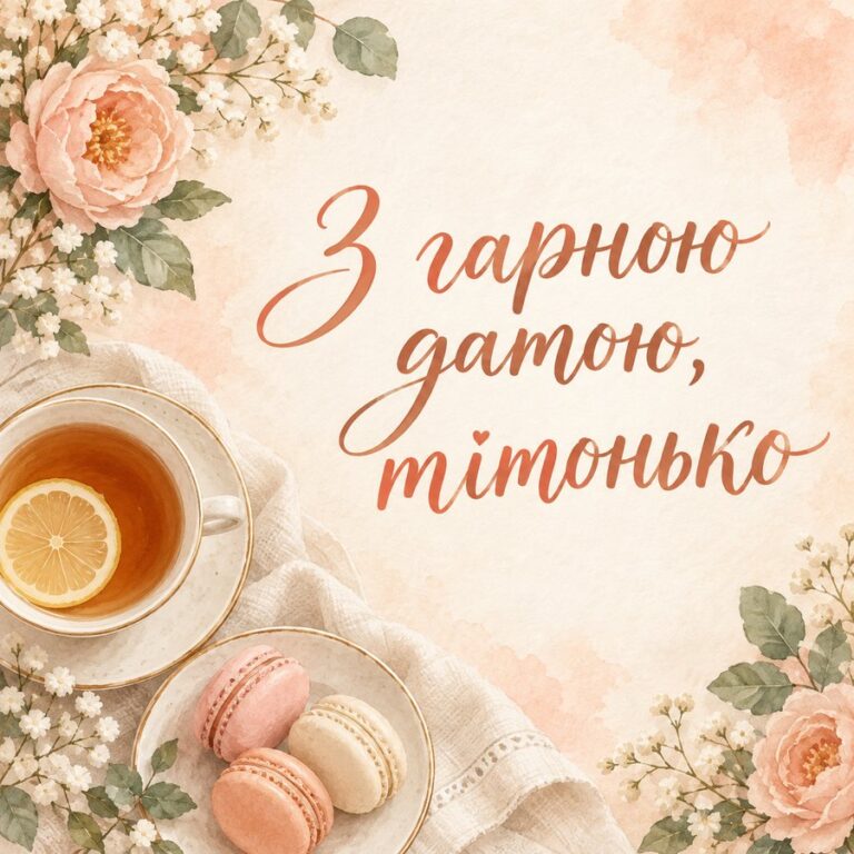 З гарною датою, тітонько - листівка з привітанням з Днем народження тітці