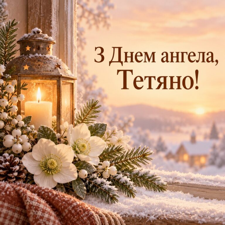 З Днем ангела, Тетяно! - листівка з привітанням з Днем ангела Тетяни