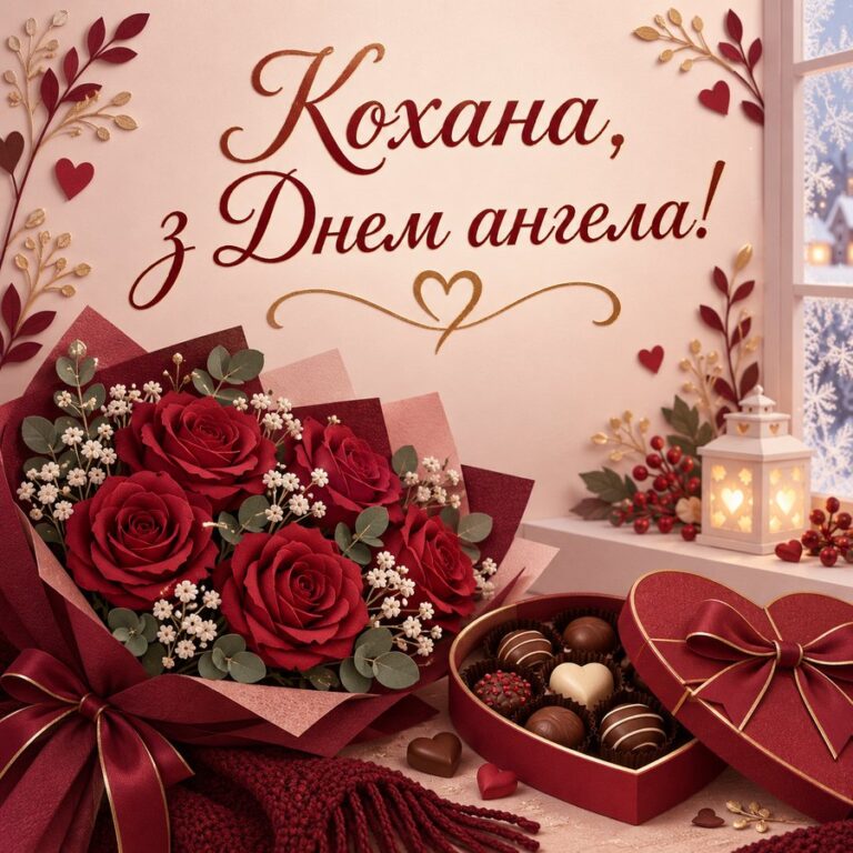 Кохана, з Днем ангела! - листівка з привітанням з Днем ангела Тетяни
